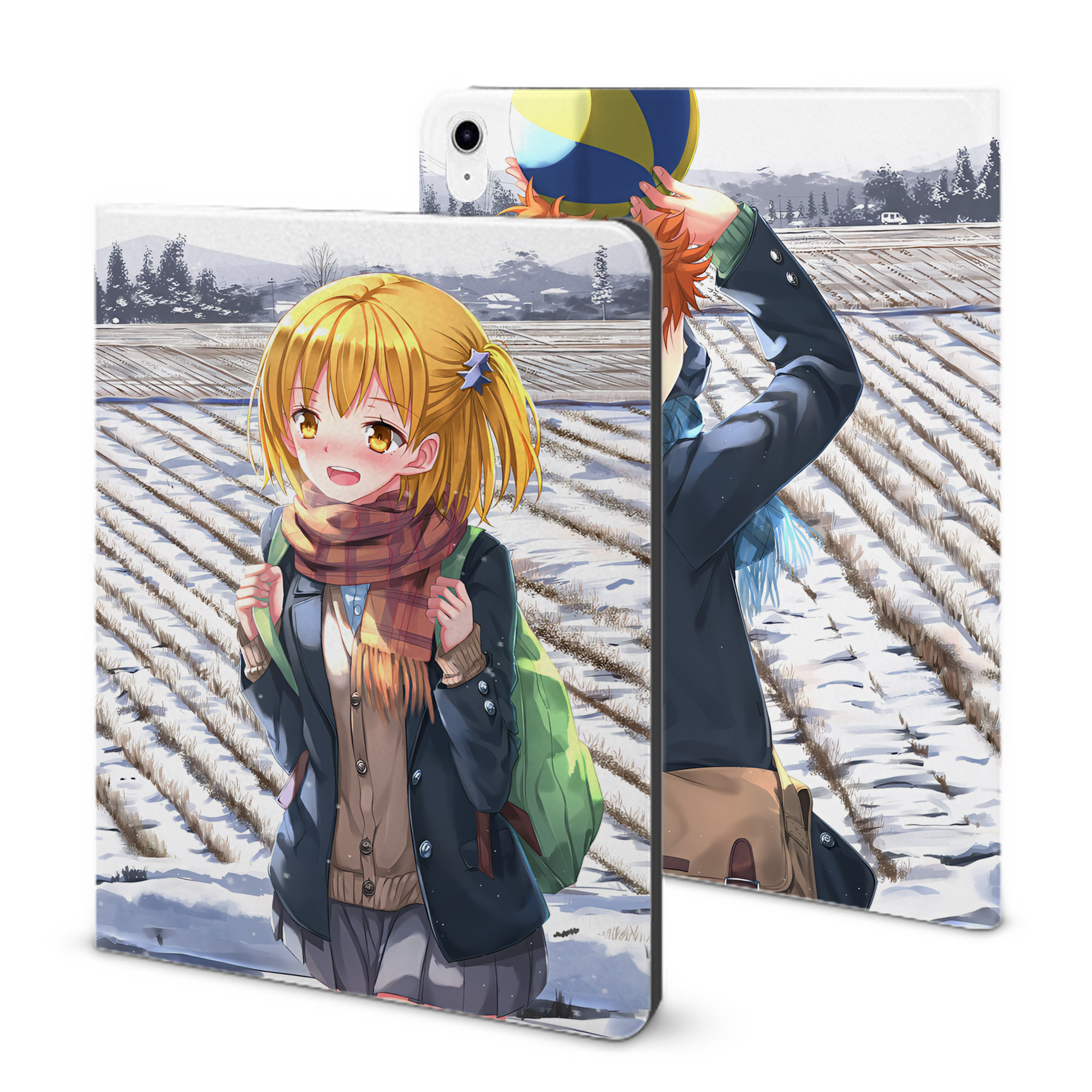 （画像用） ハイキュー!! Haikyu!! IPad ケース ブック型 PUレザー TPU 耐衝撃 軽量 薄型 ペン収納なし 全面保護 IPad 各モデル対応